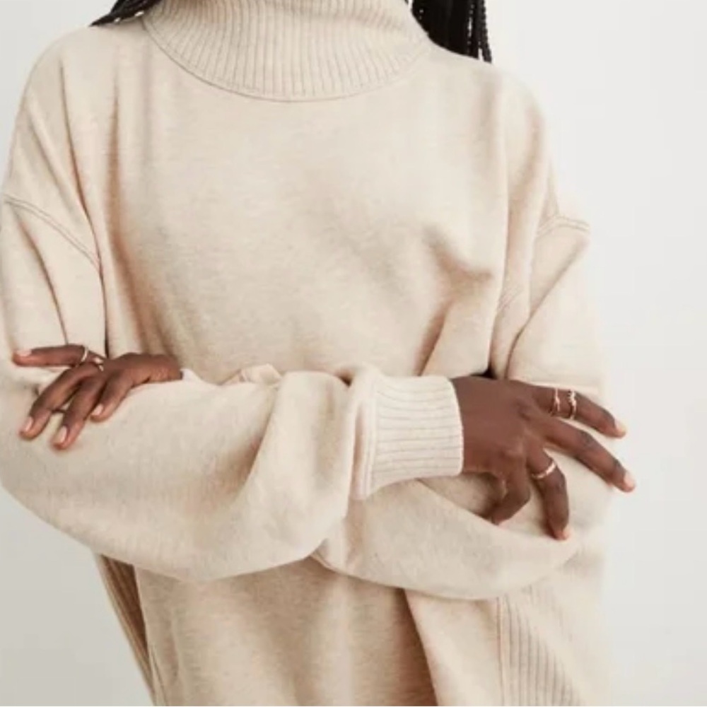 Aerie Soft Cream Turtleneck Sweater